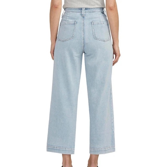 JAG Sophia Wide Leg Crop in Surf Blue - Picture 3 of 6